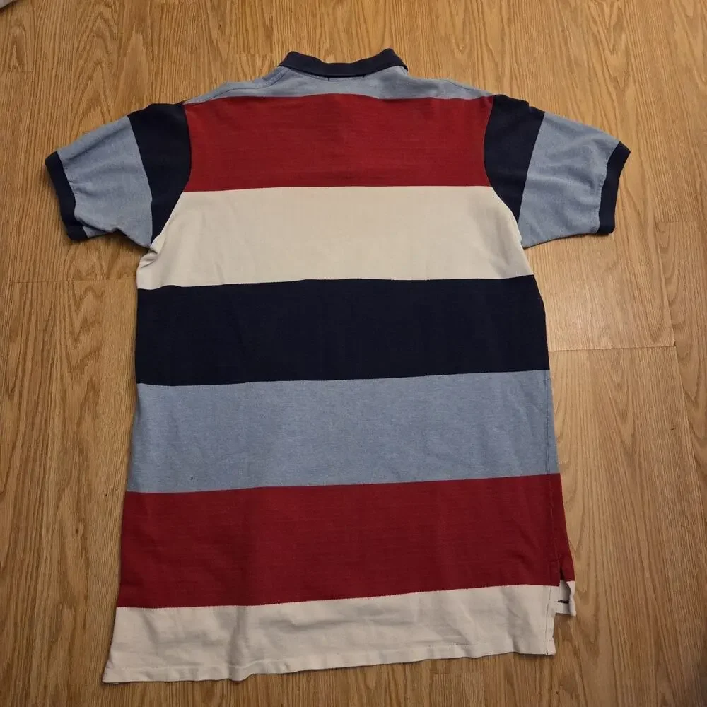 VINTAGE Polo Ralph Lauren Shirt Men 2XL Blue White Red READ 90s Y2K